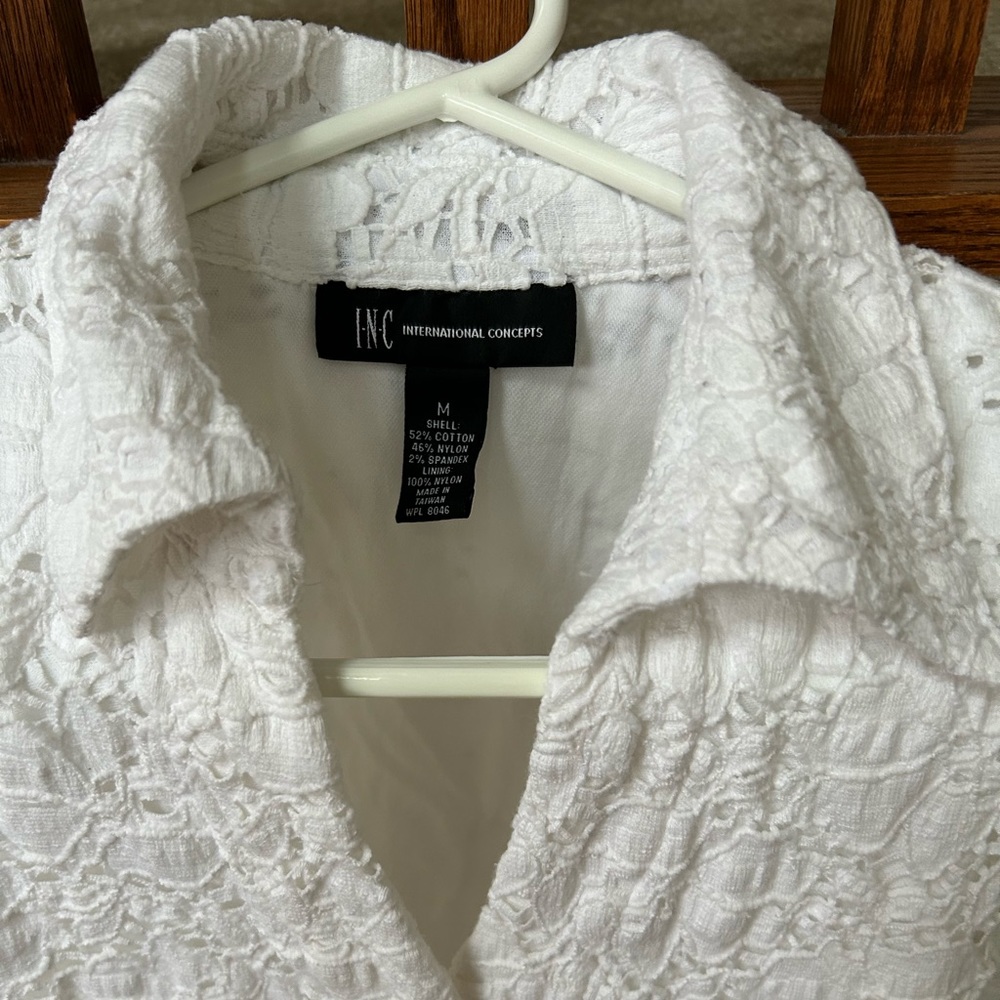 Vest lined by International Concepts stylish size medium white